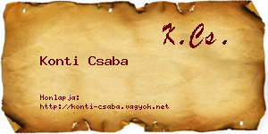 Konti Csaba névjegykártya